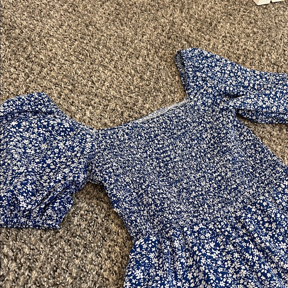 Floral Blue Women's Jumpsuit- Shein size medium - Picture 2 of 4